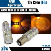 1x 50w AMBER CANBUS ERROR FREE CREE 1157 380..